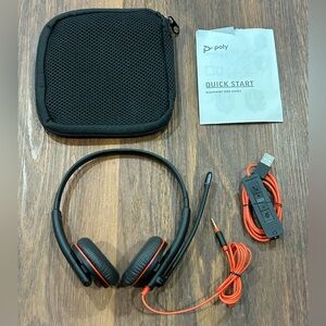 Poly Blackwire 3200 Series Wired Headphones Headset Plantronics Tested And Works
